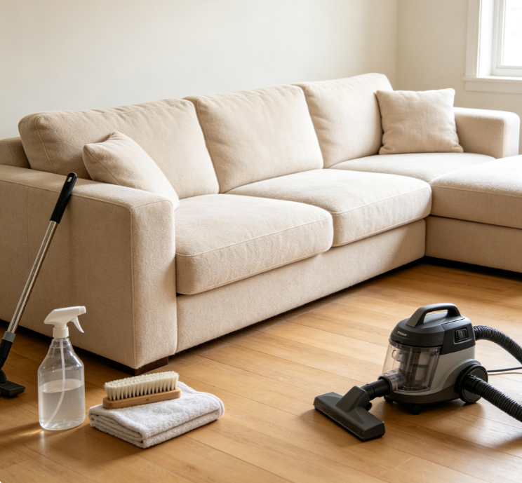 Whole House Fabric Sofa Basic Deep Cleaning Service