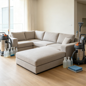 Comprehensive Cleaning Service for Large-Scale Modular Fabric Sofa Sets